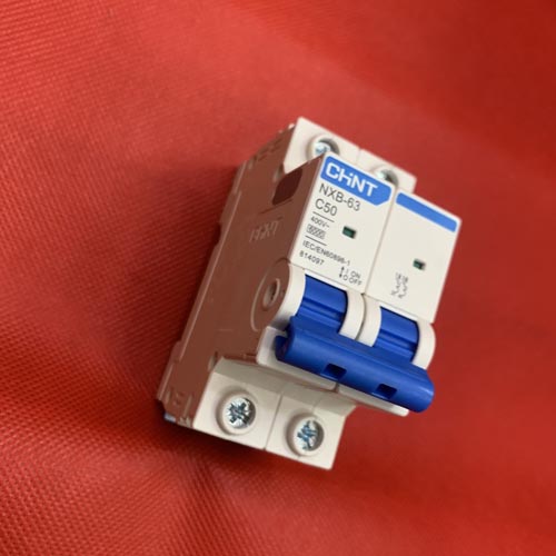 CB tép (MCB) dòng cắt 6KA 2 cực Chint NXB-63 2P C50 6kA